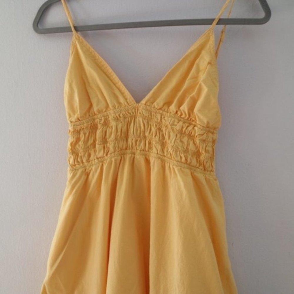 NWOT Fashion Nova V Neck Yellow Juno Maxi Dress Size Medium Cocktail Party - Picture 6 of 11